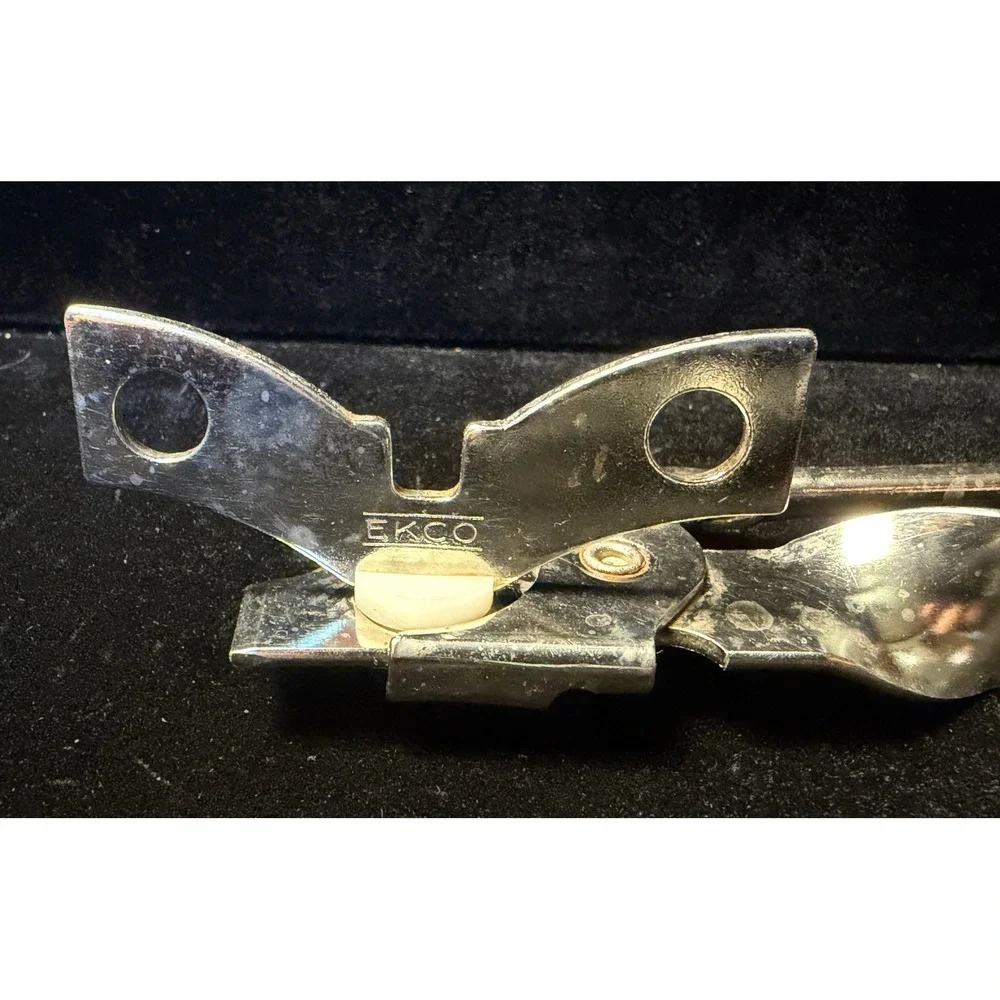 Vintage EKCO Miracle 3-Way Opener and Stainless Bottle Opener Set, Silver Black